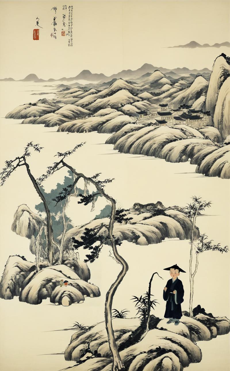 八大山人水墨画风格XL - v1.0 Showcase | Civitai